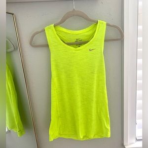 Nike Dri-Fit Neon Yellow Green Workout Tank